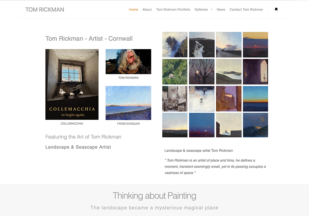 Tom Rickman New Website Design